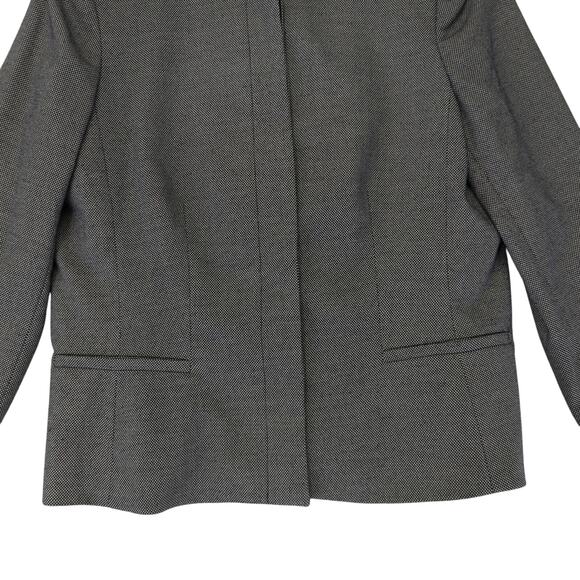 Ann Taylor Collarless Blazer Jacket Button Front Military Women's Size 10 Gray - Picture 4 of 9